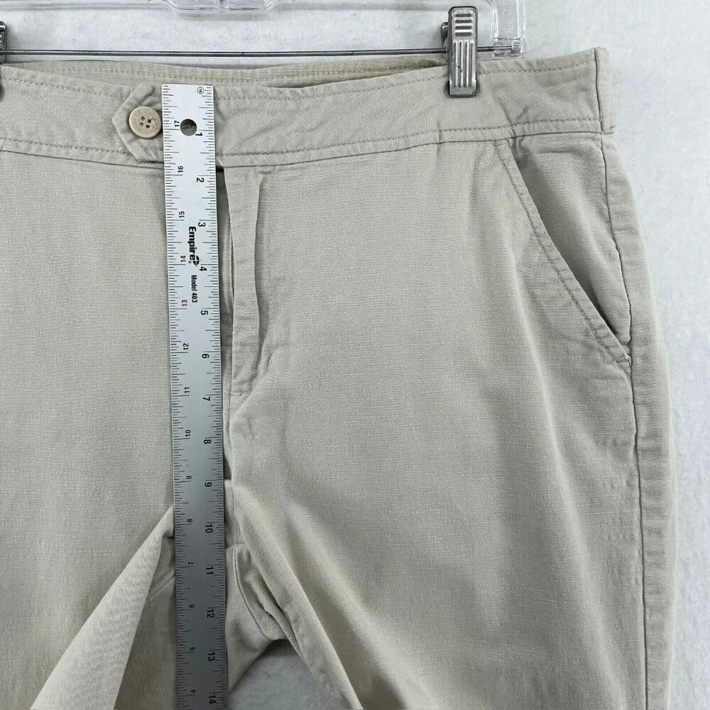 Calvin Klein Jeans Women's Sz 14 Beige Straight Ankle High-Rise Stretch Pockets - Picture 4 of 12